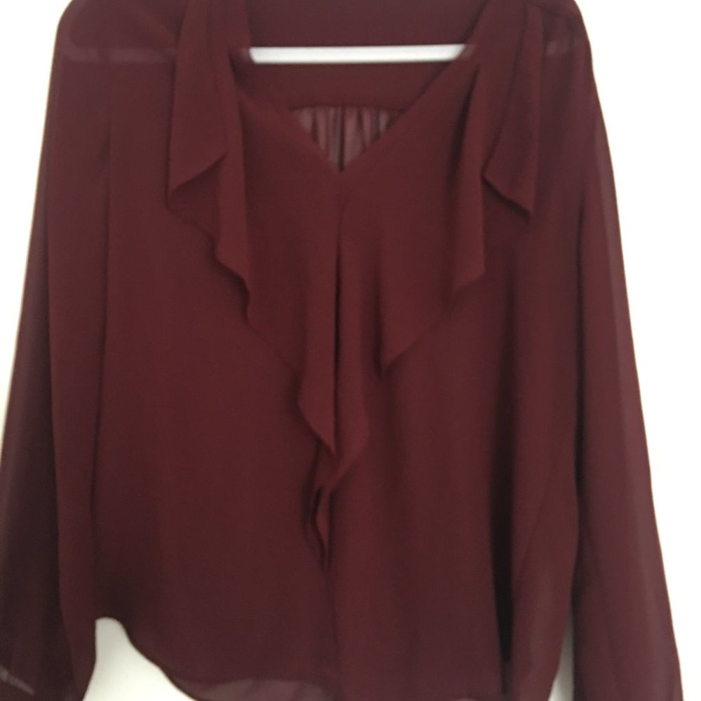 Banana Republic Maroon/Burgundy Blouse in M